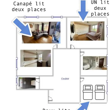 Apartment Fer D'eiffel Nancy 6 Pers *